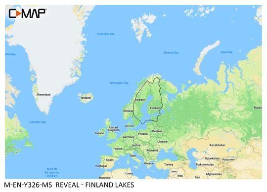 C-Map karttakortti Reveal. Suomen sisävedet ja merialue | Jokikone  verkkokauppa